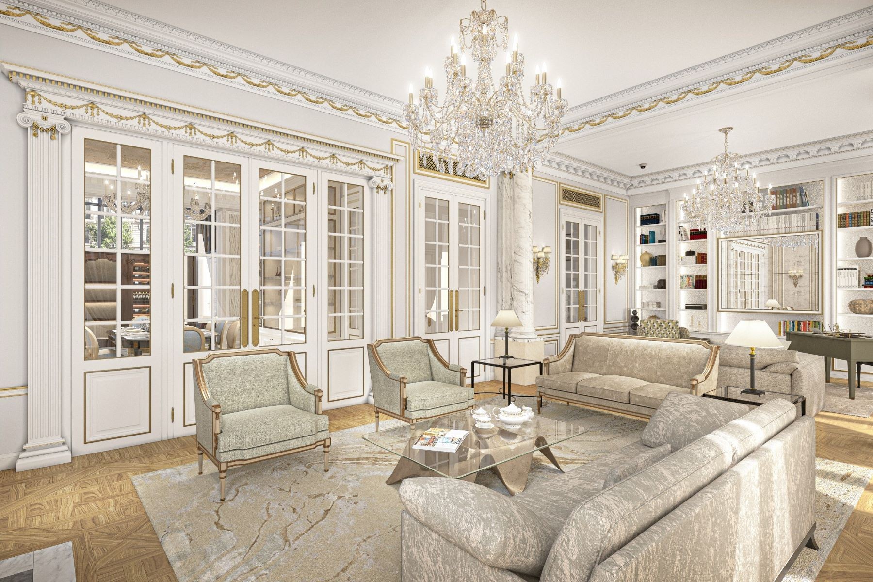 Luxury Mansion for Sale, Avenue Foch Gated Square, Paris 16th