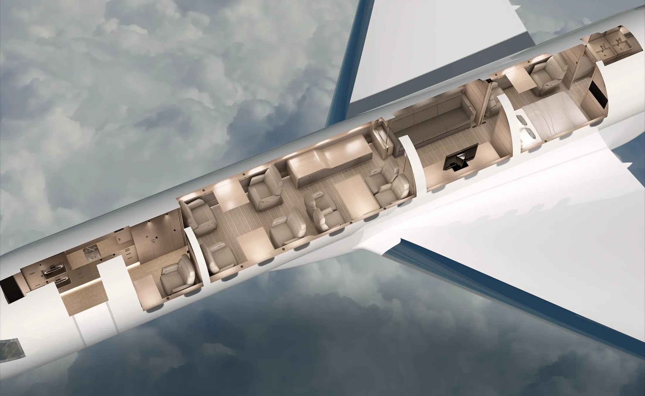 Bombardier Global 7500 interior for sale